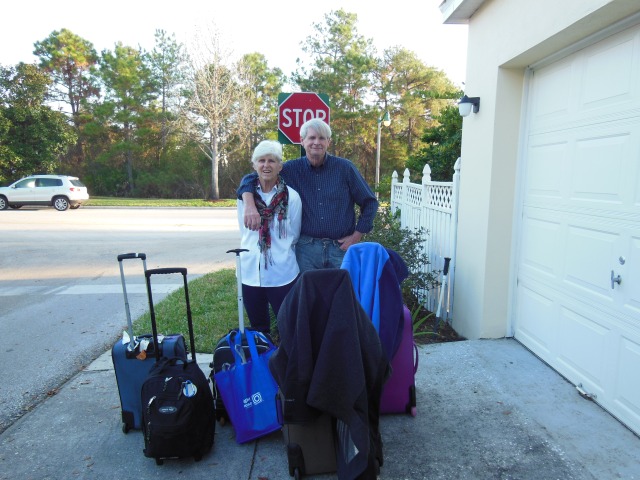 Wednesday January 17, 2013 -- packed and ready our friend Pat Levinson too us to the Orlando airport and we flew to New York City to catch the Cunard Queen Victoria.